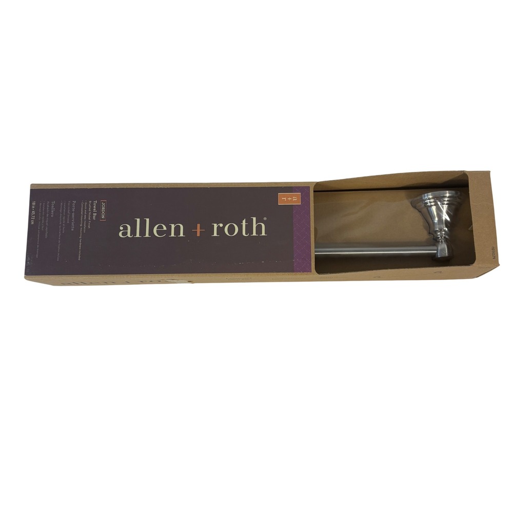 Allen + Roth Jordon Towel Bar Unisex 18in Brushed Nickel FSI 657-18 BNIC